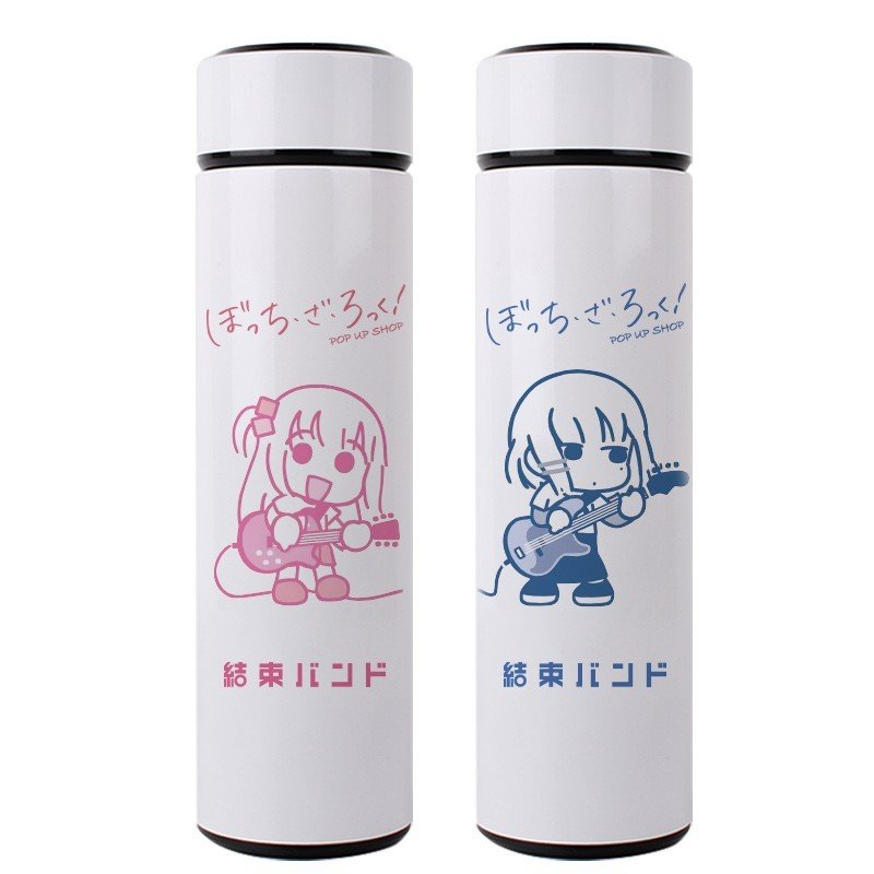 Bình giữ nhiệt đựng nước in hình BOCCHI THE ROCK!  ver sắc màu anime chibi tiện lợi xinh xắn có nắp báo nhiệt độ