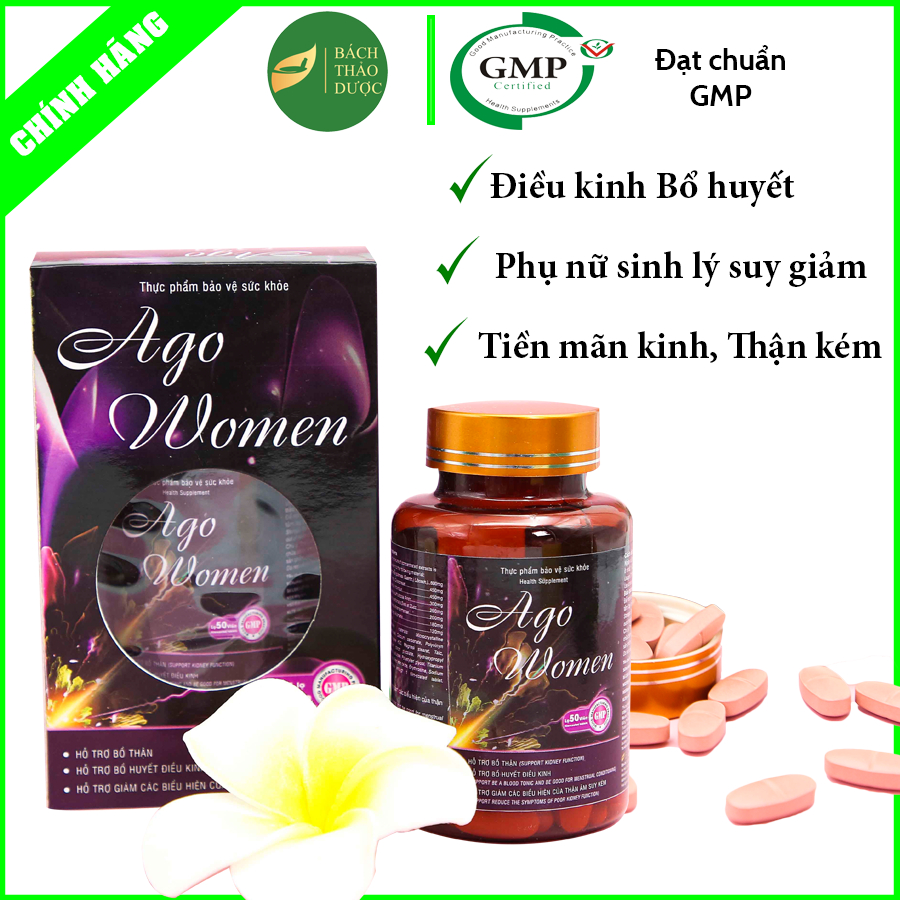 Ago Women - Hỗ trợ bổ thận, chứng giảm ham muốn ở nữ giới bổ huyết điều kinh, thận âm suy kém ( 60 viên)