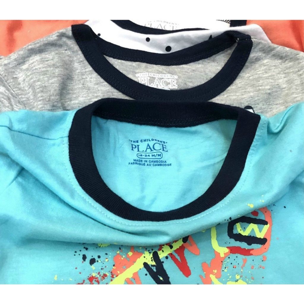 Áo phông cộc tay cotton hàng xuất dư bé trai  1-5 tuổi - sẵn hàng