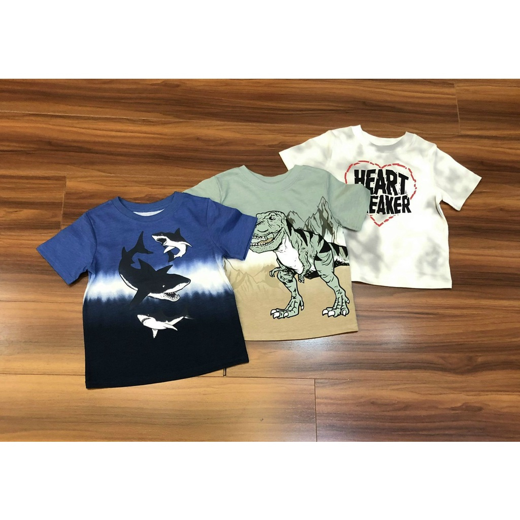 Áo phông cộc tay cotton hàng xuất dư bé trai  1-5 tuổi - sẵn hàng