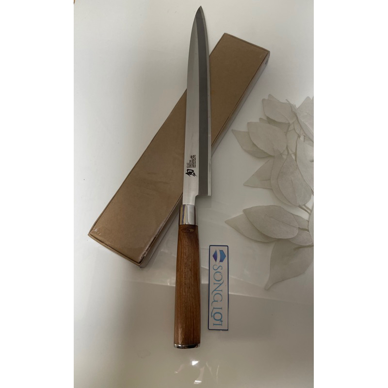 Dao Thái Lọc Thịt Cá KAI Nhật Bản Cao Cấp.Dao Bếp Nhật Thép Không Gỉ -Cán Gỗ(Dao Dài:46cm,Dài Lưỡi:30cm,dầy:2ly)