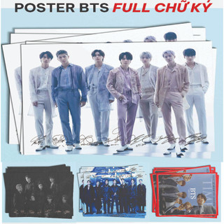 Poster tranh bts full chữ ký dán tường - khổ lớn - phiên bản giới hạn - lomo bts - card bts