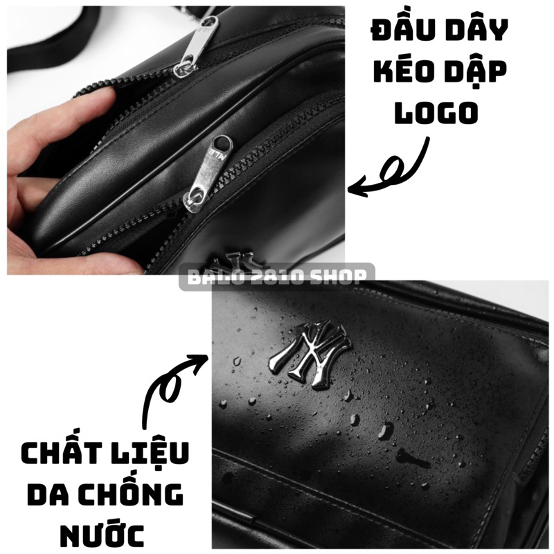 Túi Đeo Chéo MLB NY Nam Nữ Bag Sling Mini Cao Cấp Túi NY MLB Da Si Chống Nước Hai Ngăn Chứa Đồ Thoải Mái Balo 2810 Shop