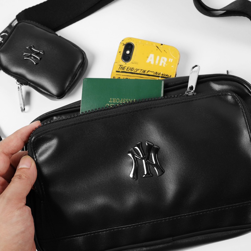 Túi Đeo Chéo MLB NY Nam Nữ Bag Sling Mini Cao Cấp Túi NY MLB Da Si Chống Nước Hai Ngăn Chứa Đồ Thoải Mái Balo 2810 Shop