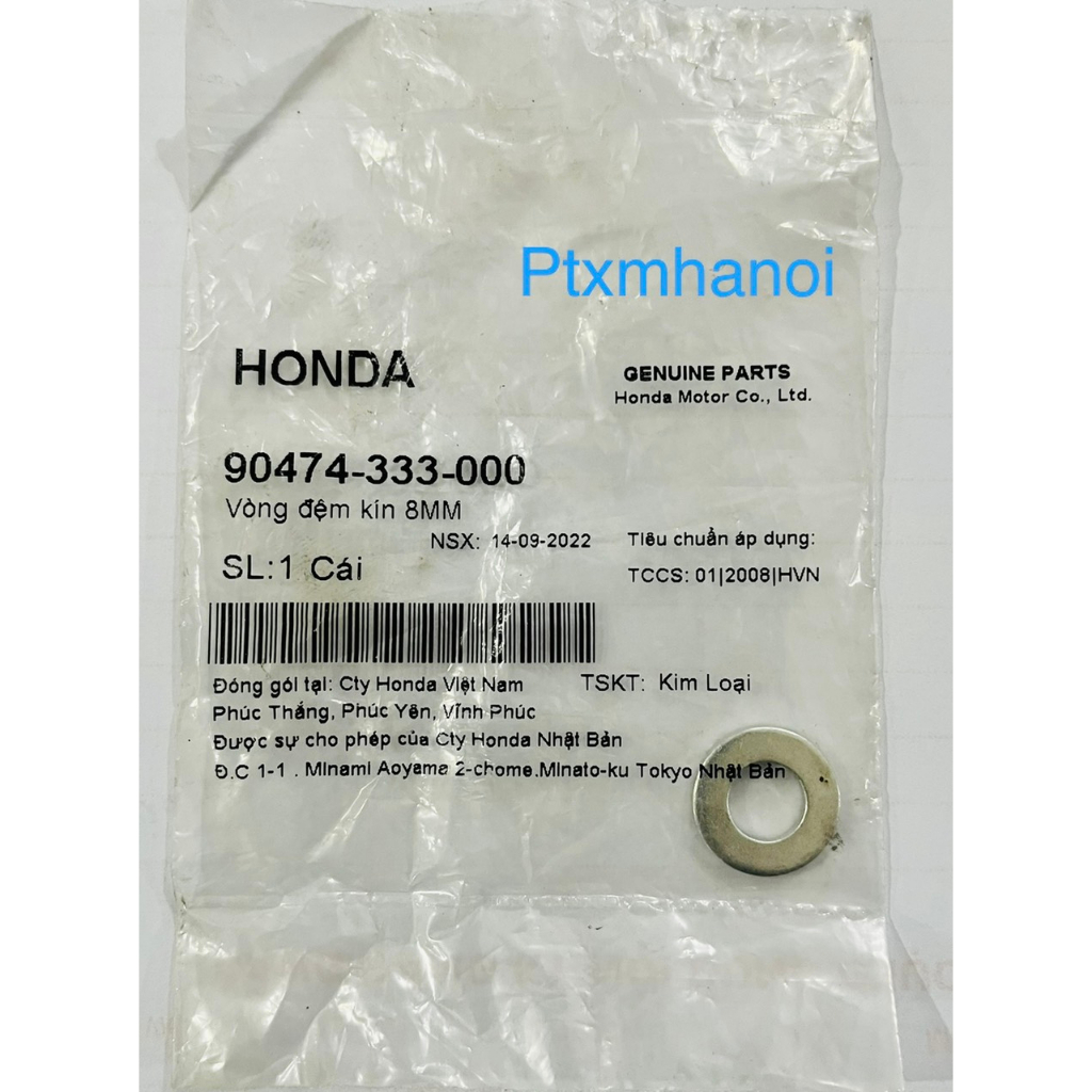 Vòng Đệm Kín 8mm Long Đen Ốc Láp Honda Chính hãng