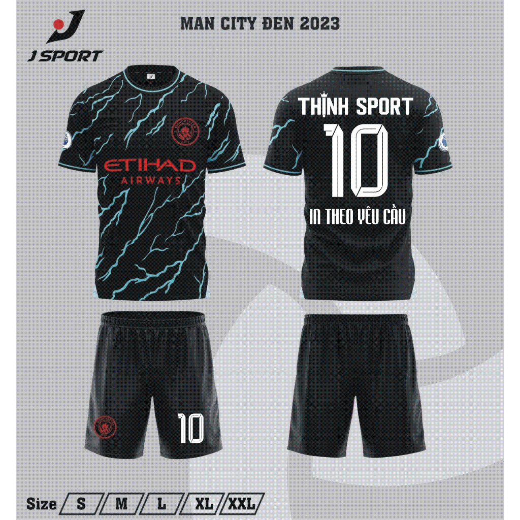 Bộ quần áo đá banh Man City, Bộ quần áo bóng đá Manchester City in tên và số theo yêu cầu