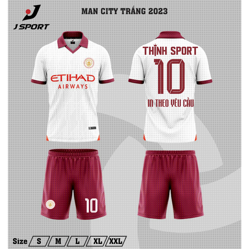 Bộ quần áo đá banh Man City, Bộ quần áo bóng đá Manchester City in tên và số theo yêu cầu
