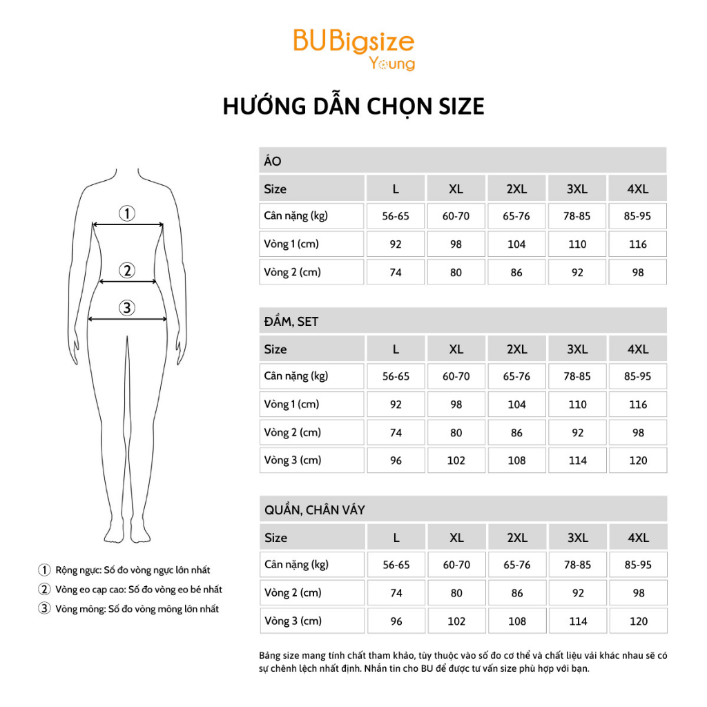 Quần cạp chun sau ống rộng BIGSIZE (55kg đến 95kg) - 23YQ08 - [BU Bigsize Young]