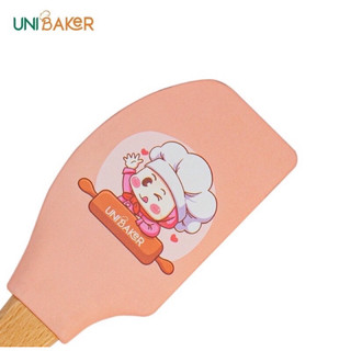 Phới silicon cán gỗ Unibaker