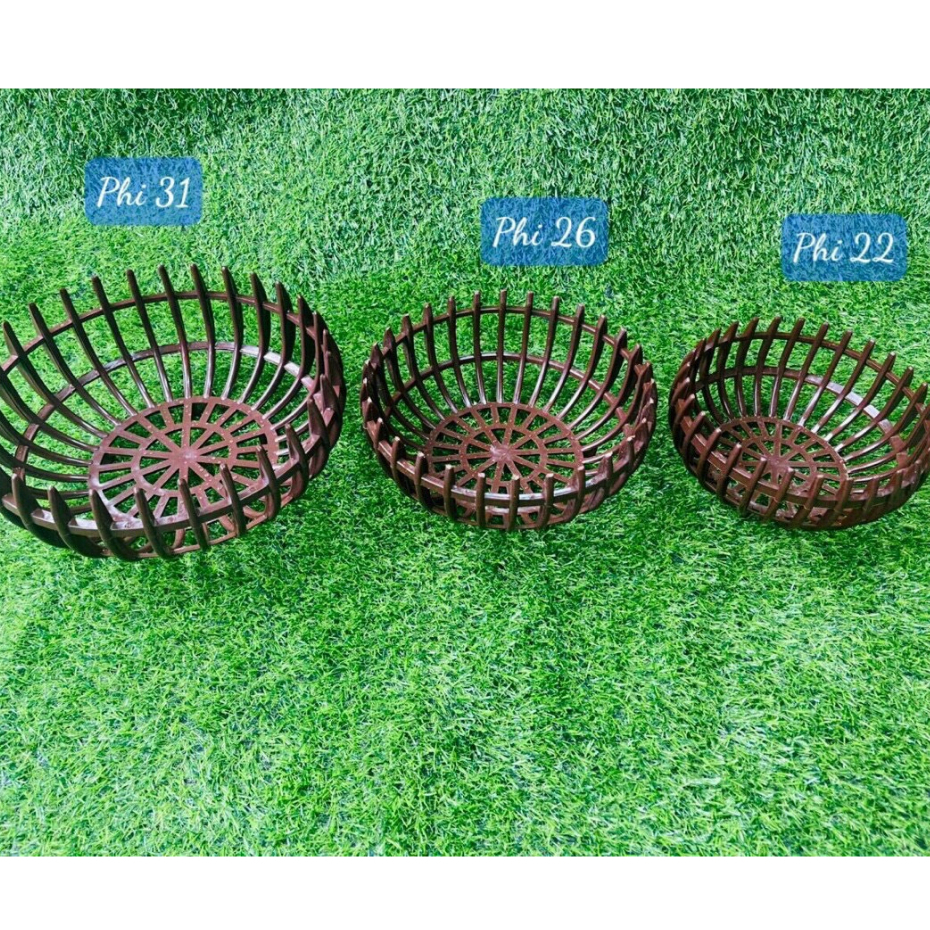 Chậu Nhựa Lan Dáng Bí phi 22-26-31cm màu nâu