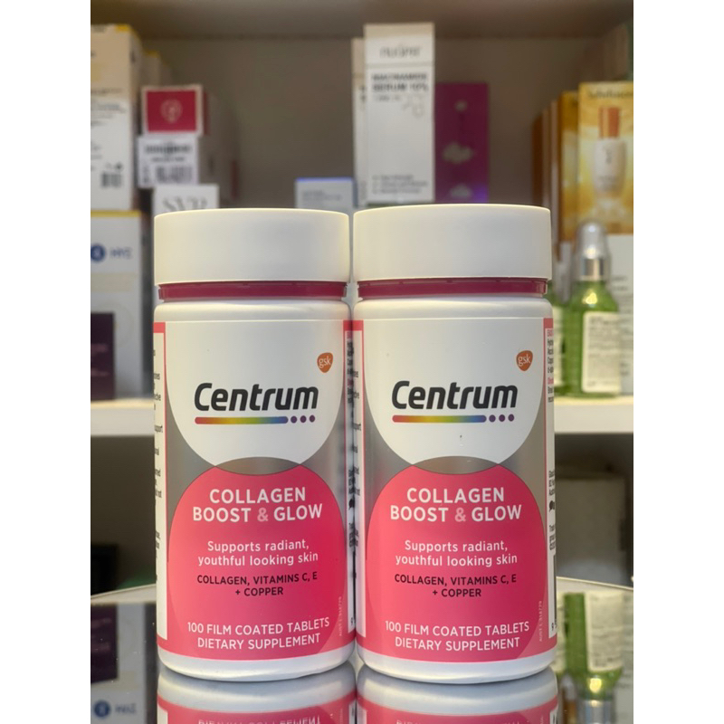 [Đọc kỹ mô tả] Viên uống hỗ trợ sức khỏe da, móng, tóc Centrum Collagen Vitamin C 100 viên