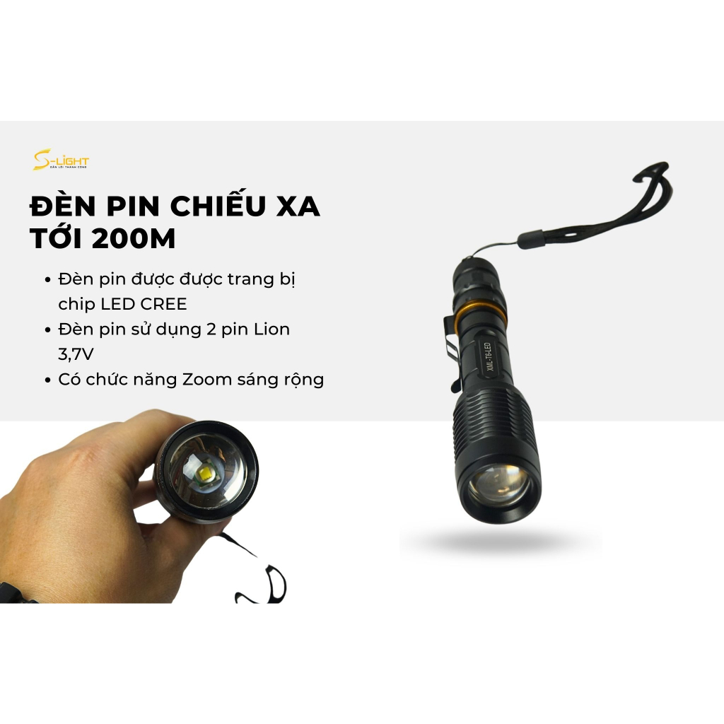 Đèn pin siêu sáng công suất lớn T6
