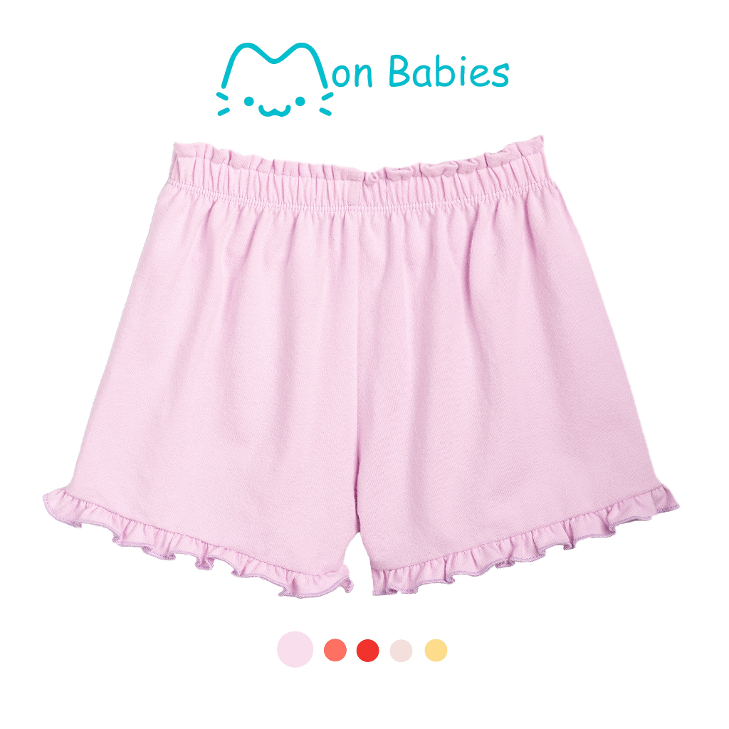 Quần cộc hè cho bé gái họa tiết hoa dễ thương, quần đùi cho bé gái chất cotton nhẹ mát, cho bé từ 2-6 tuổi QSBG23S05