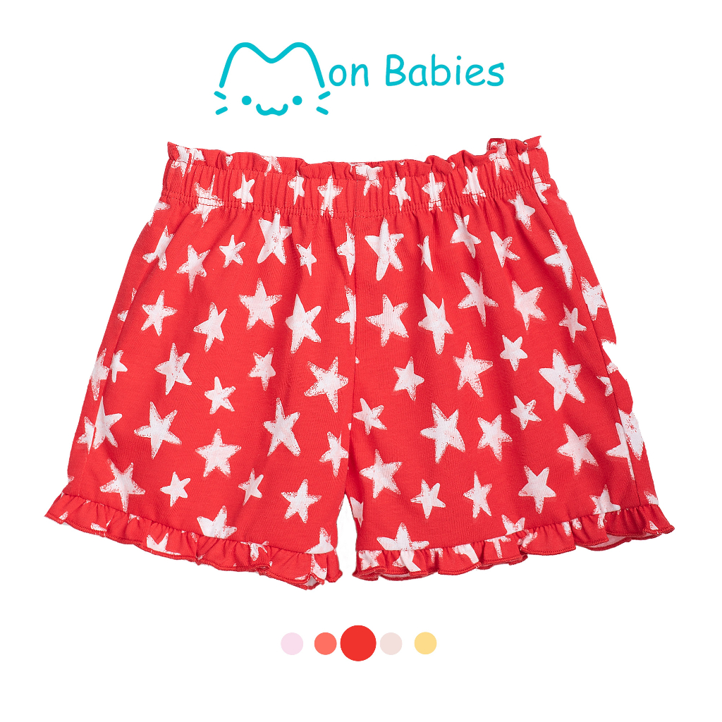 Quần cộc hè cho bé gái họa tiết hoa dễ thương, quần đùi cho bé gái chất cotton nhẹ mát, cho bé từ 2-6 tuổi QSBG23S05