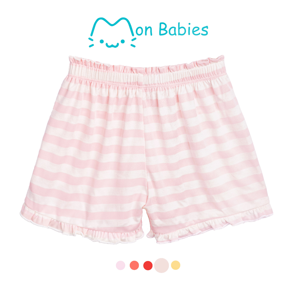 Quần cộc hè cho bé gái họa tiết hoa dễ thương, quần đùi cho bé gái chất cotton nhẹ mát, cho bé từ 2-6 tuổi QSBG23S05