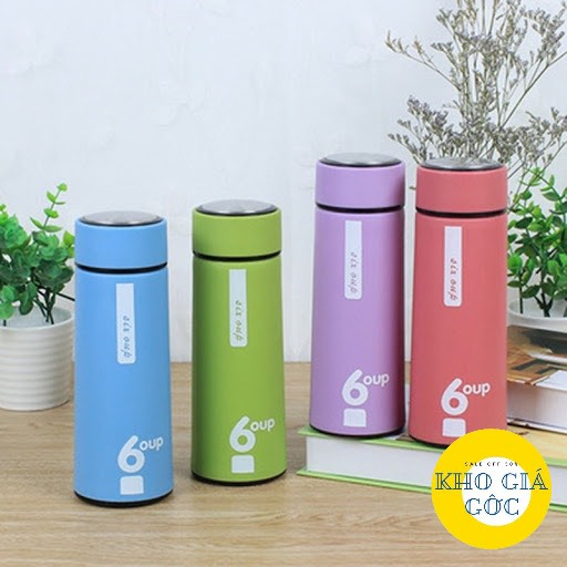 Bình Đựng Nước 6UP 450ML Lõi  Thủy Tinh,Đựng Nước Ép  Xay Sinh Tố