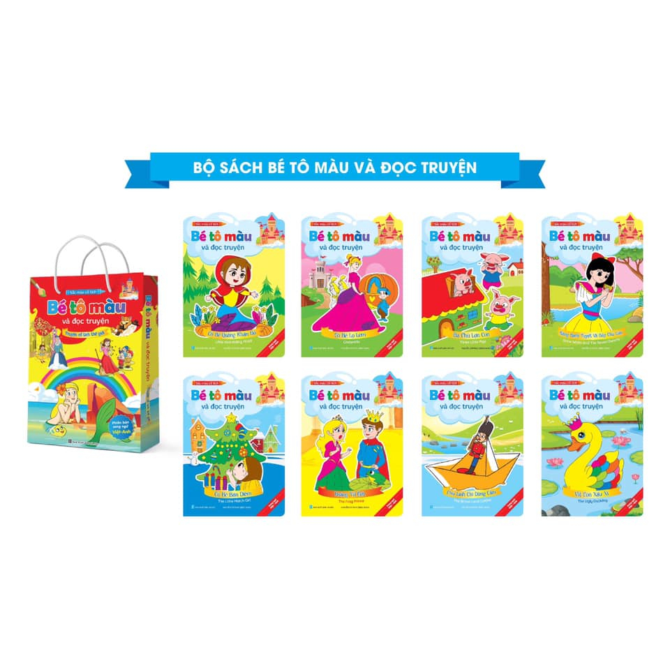 Sách - Bé tô màu và đọc truyện song ngữ Việt Anh