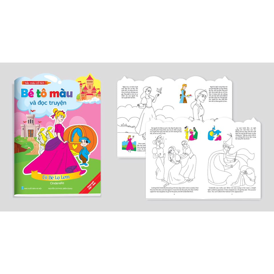 Sách - Bé tô màu và đọc truyện song ngữ Việt Anh