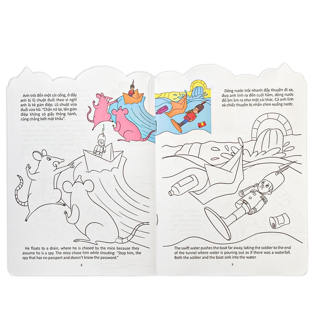 Sách - Bé tô màu và đọc truyện song ngữ Việt Anh