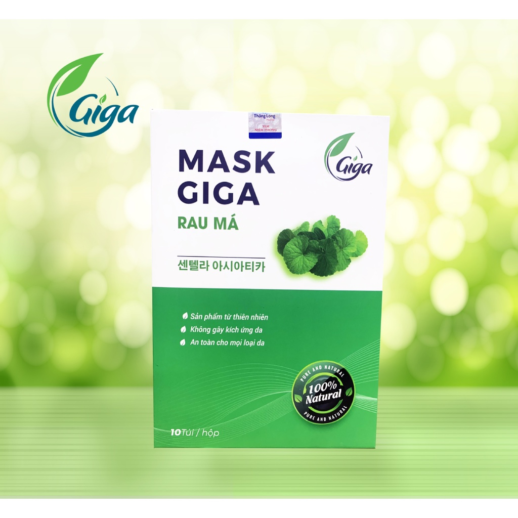 Mặt nạ tái sinh tinh chất rau má, tía tô, diếp cá, gạo lứt - cấp ẩm giảm thâm sạm da, mờ nám tàn nhang