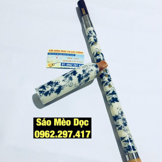Sáo mèo dọc trắng xanh âm chuẩn cao cấp