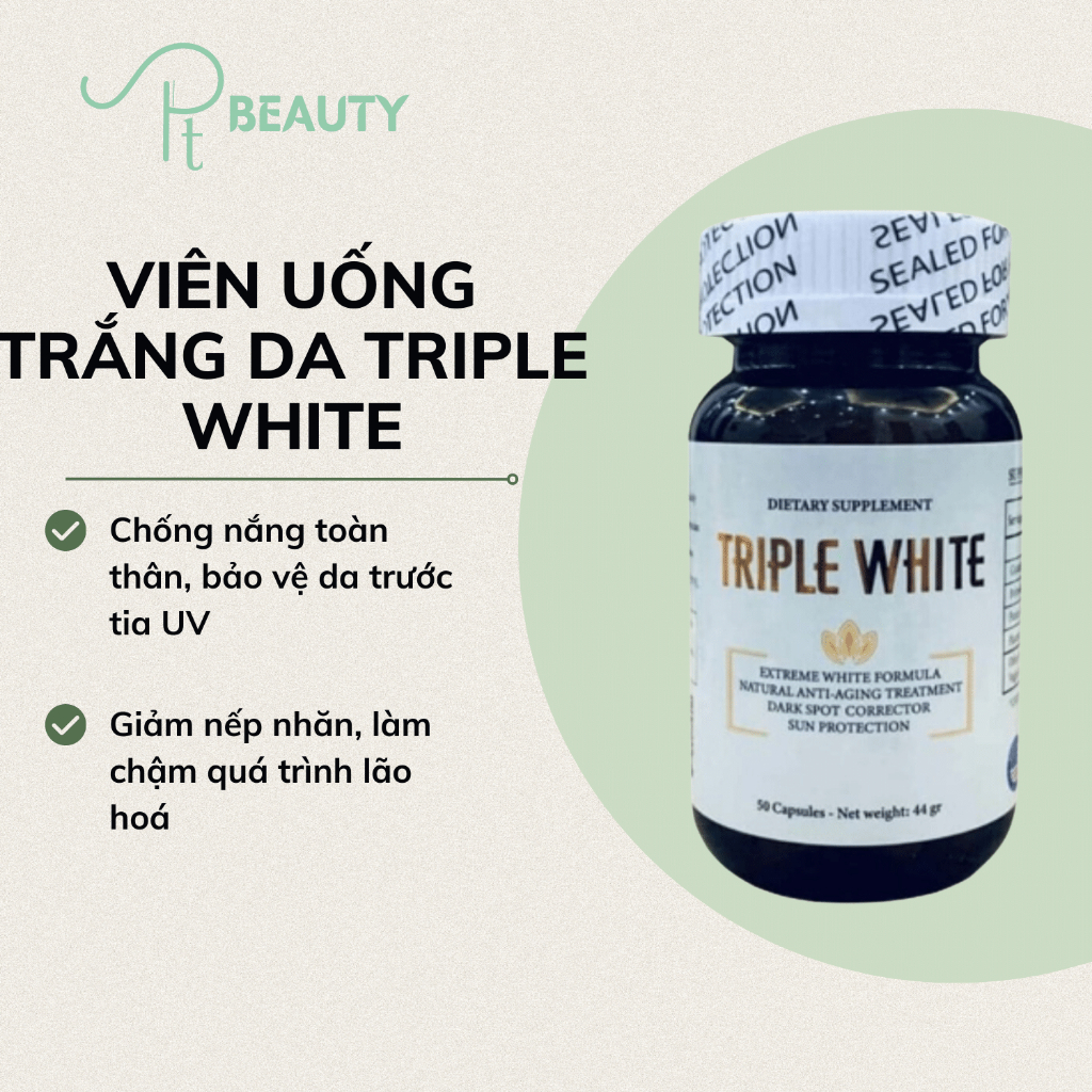 Viên Uống Trắng Da Dietary Supplement Triple White - 50 viên