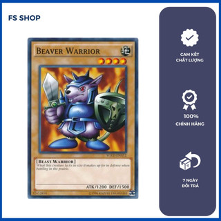 Thẻ bài Yugioh chính hãng Beaver Warrior (Common)
