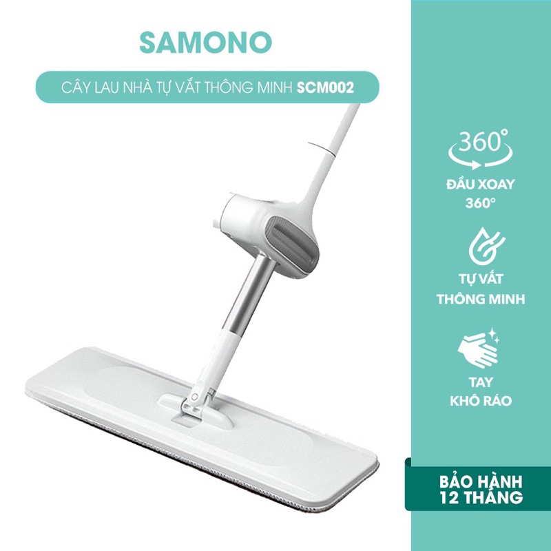 Cây lau nhà tự vắt thông minh BONBOX BCT701 đầu xoay 360 độ linh hoạt lau sạch mọi ngóc ngách - Hàng chính hãng