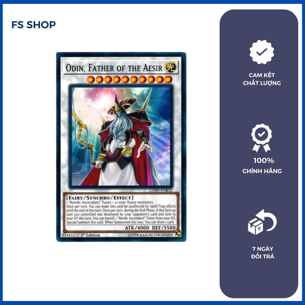 Thẻ bài Yugioh Chính Hãng Set 3 lá thần Bắc Âu : Thor,Odin,Loki