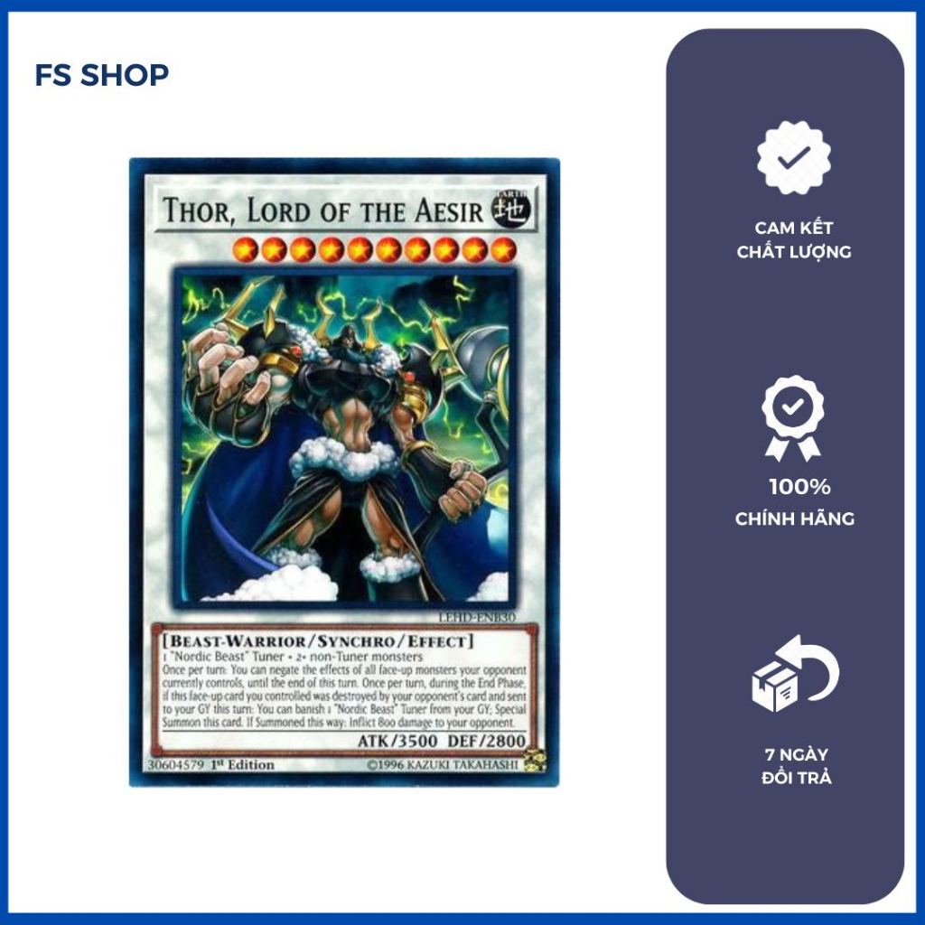 Thẻ bài Yugioh Chính Hãng Set 3 lá thần Bắc Âu : Thor,Odin,Loki