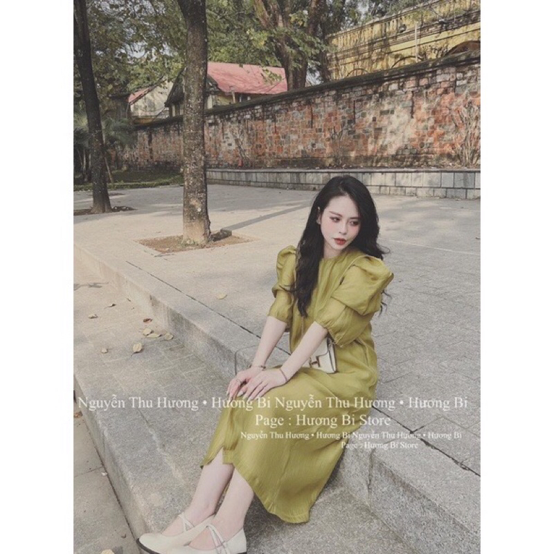 Váy tơ xuông tay bồng xinh xinh, m04 siêu hót 2023