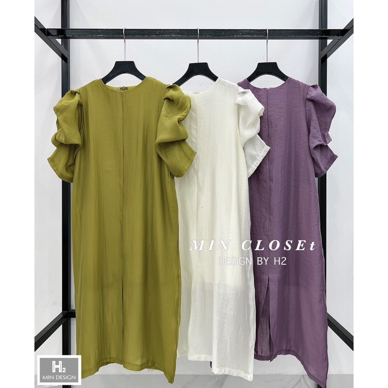 Váy tơ xuông tay bồng xinh xinh, m04 siêu hót 2023