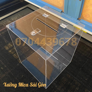 Thùng phiếu, thùng đựng tiền, hòm thư góp ý bằng mica trong suốt cao cấp
