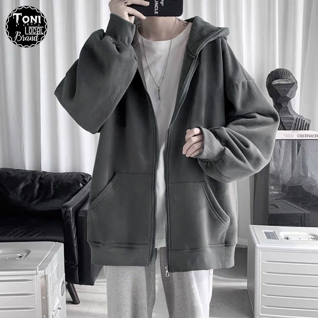 Áo Hoodie Zip BASIC Local Brand form rộng Unisex cực dày ấm chống nắng