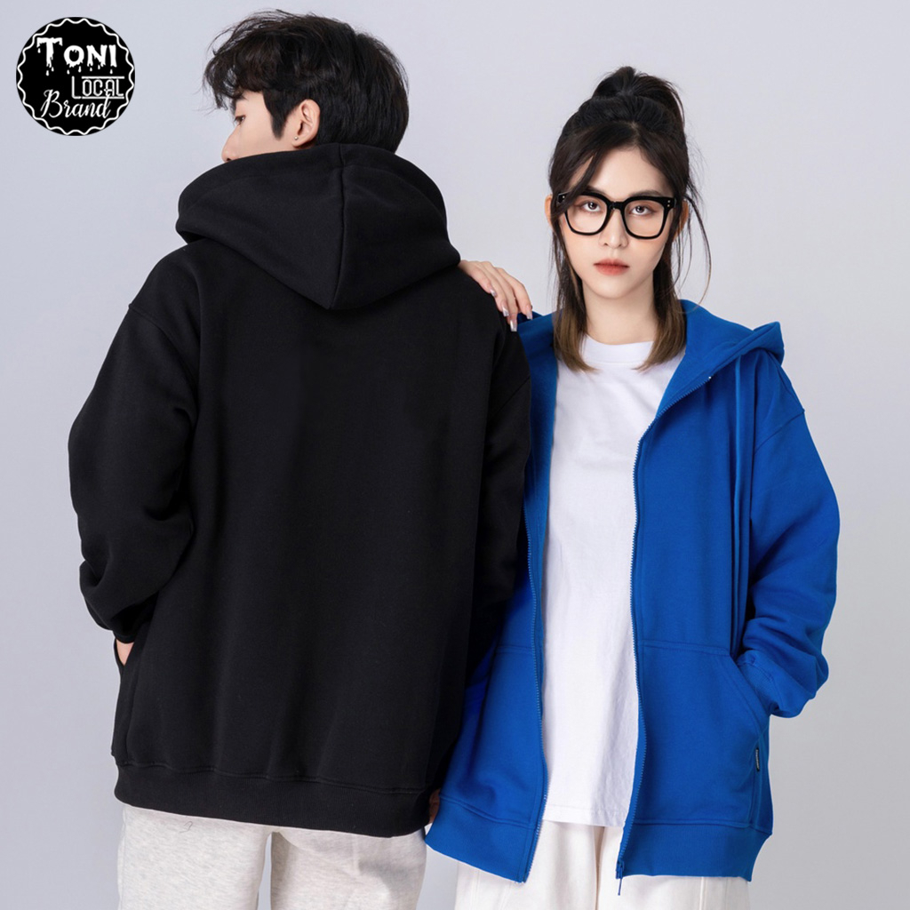 Áo Hoodie Zip BASIC Local Brand form rộng Unisex cực dày ấm chống nắng