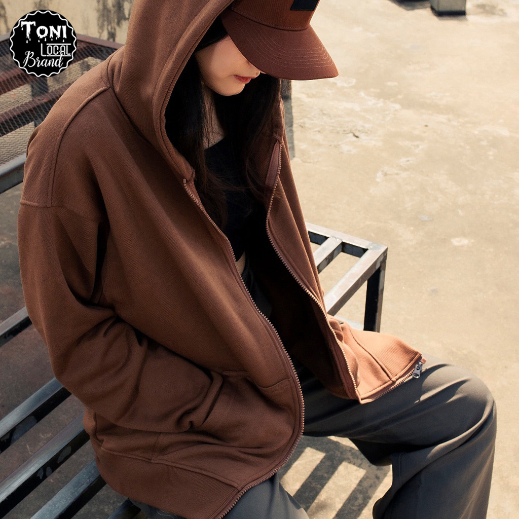 Áo Hoodie Zip BASIC Local Brand form rộng Unisex cực dày ấm chống nắng