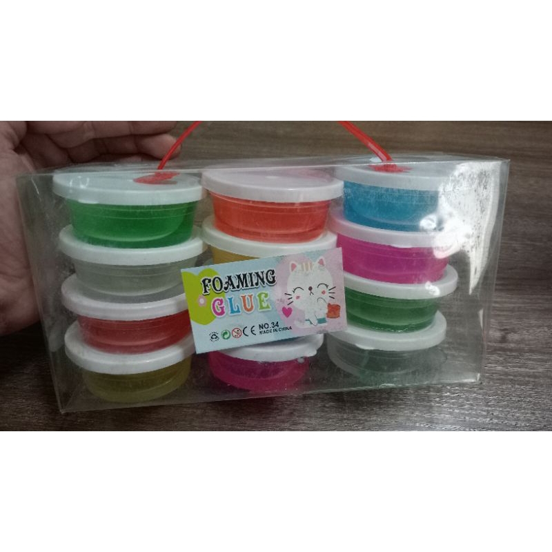 đồ chơi slime dẻo hộp nhiều màu cho bé (hộp 12 cục)