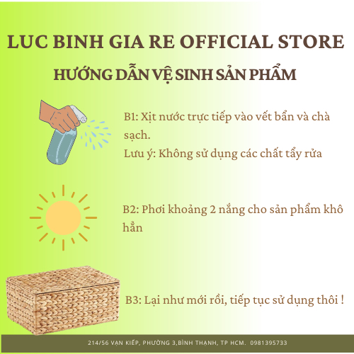 Giỏ lục bình  có nắp đậy, giỏ cói đựng đồ đa năng, trang trí nhà cửa, hộp đựng đồ chơi, sọt quần áo