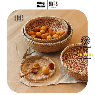 Rổ Tre VỪNG DECOR Rổ Đựng Đồ Đa Năng, Đựng Hoa Quả, Bánh Kẹo, Đồ Khô
