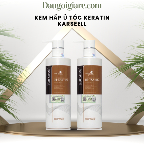 Kem ủ tóc KERATIN Karseell 500ml phục hồi tóc hư tổn tái tạo cấu trúc tóc chuyên sâu Chuyên dụng cho Salon