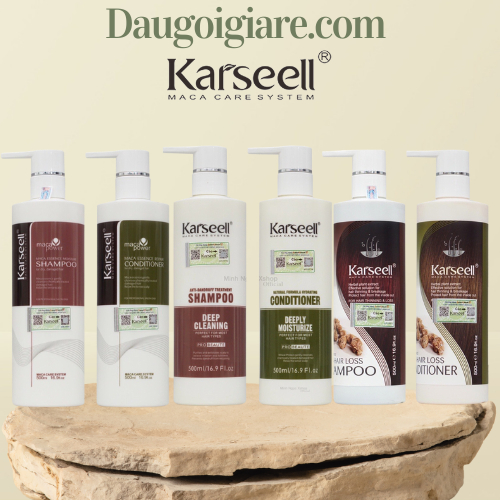 Dầu gội xả KARSEELL 800ML phục hồi tóc khô xơ hư tổn siêu mềm mượt Chuyên dụng cho Salon