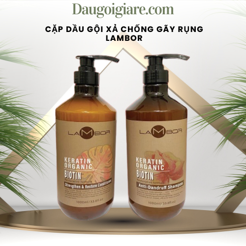 Dầu Gội Xả Keratin LAMBOR Giảm Gàu, Ngứa, Phục Hồi Tóc Khô Xơ, Hư Tổn Nặng Chính Hãng