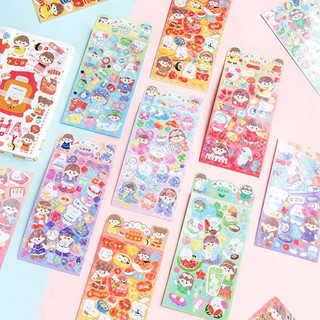 Set 2 tấm sticker bling bling nhiều hình đáng iu