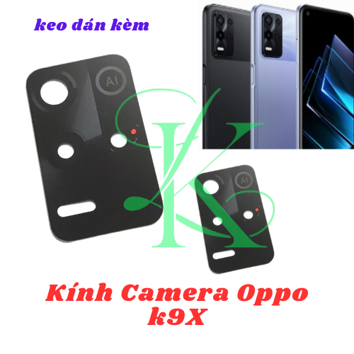 Kính camera Oppo K9X có sẵn keo dán