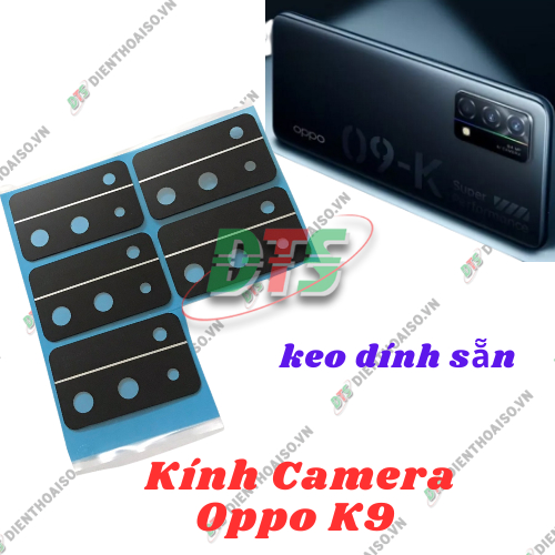 Mặt kính camera Oppo K9 sẵn keo dán