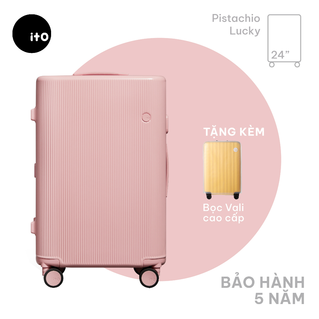 Vali ký gửi ITO Pistachio Lucky 24-inch (61 cm) Lightweight Hard Shell khóa TSA