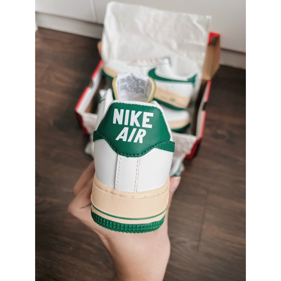 Giày thể thao nam nữ AF1 vệt xanh lá đế kem full box hot trend_AF1 vintage green_AF1 xanh vàng siu cấp