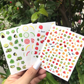 Sticker dán móng trái cây