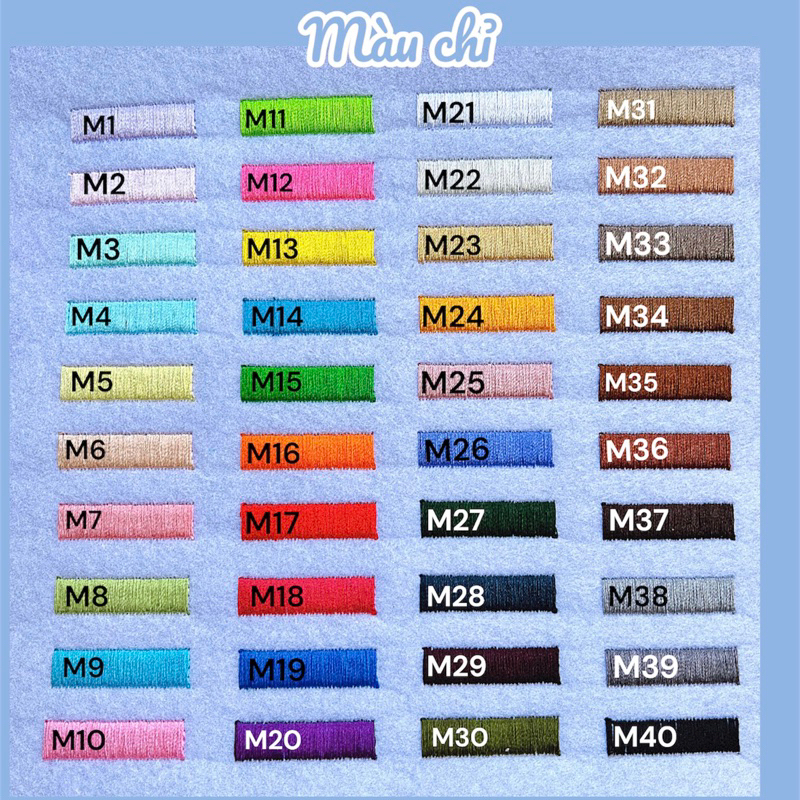Name tag tròn thêu tên bé chống thất lạc siêu dễ thương