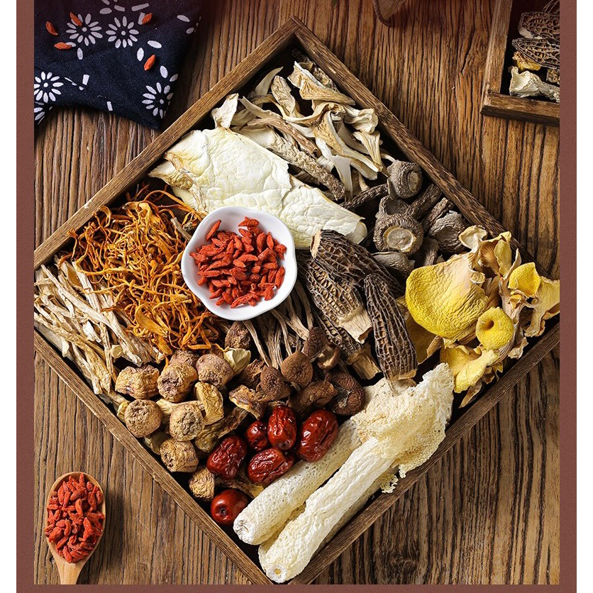 100gr Nấm khô 7 màu nấu canh hầm canh sườn non canh gà thơm ngon bổ dưỡng